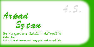 arpad sztan business card
